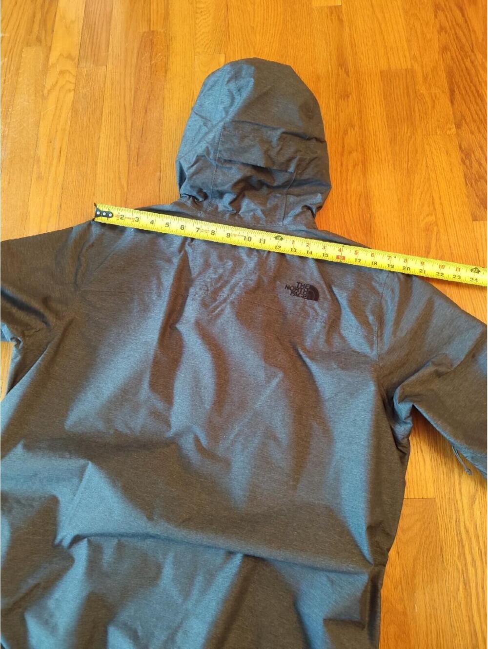 North Face Venture 2 Full Zip Hooded Rain Jacket Dark Heather Grey Size Large - Picture 9 of 12